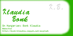 klaudia bonk business card